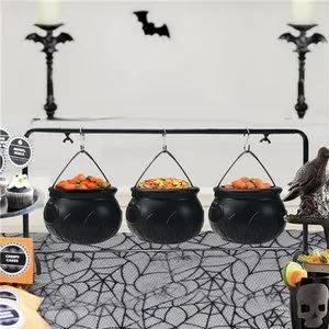 Cauldron Stack Holiday | Halloween Decor Set Of 3 Witches Cauldron Serving Bowls On ...